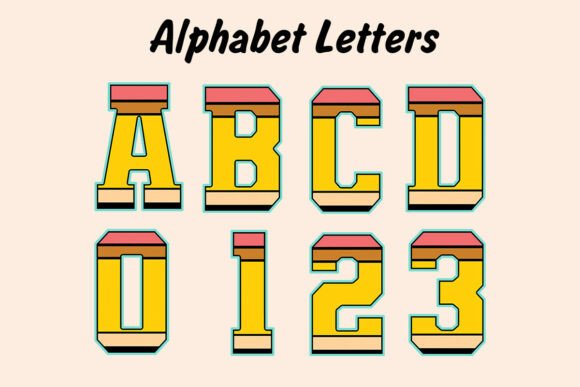 Back to School Alphabet PNG, Pencil PNG: A Versatile Design Resource for Creators