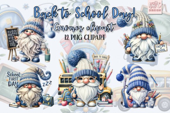 Back to School Day Gnomes PNG Clipart: A Versatile Resource for Classroom and Home Decor