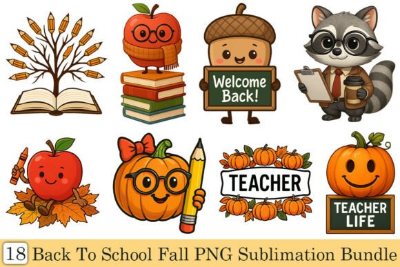 Back to School Fall Sublimation Bundle: A Practical Resource for Creative and Commercial Use