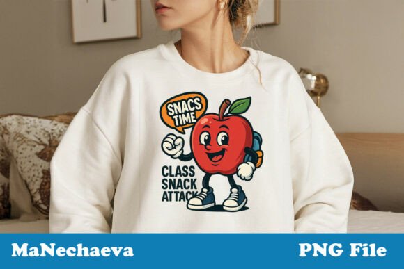 Back to School Funny Apple Design PNG