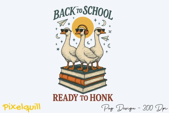 Back to School Goose PNG
