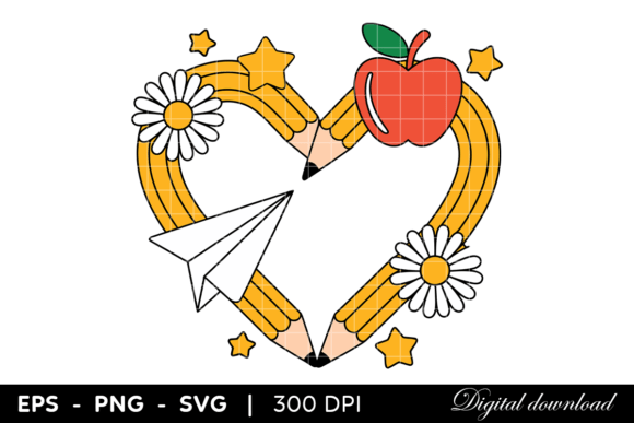 Back to School Heart Design with Pencils: A Creative Guide for DIY Projects