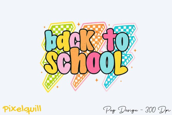 Back to School Retro Colorful PNG