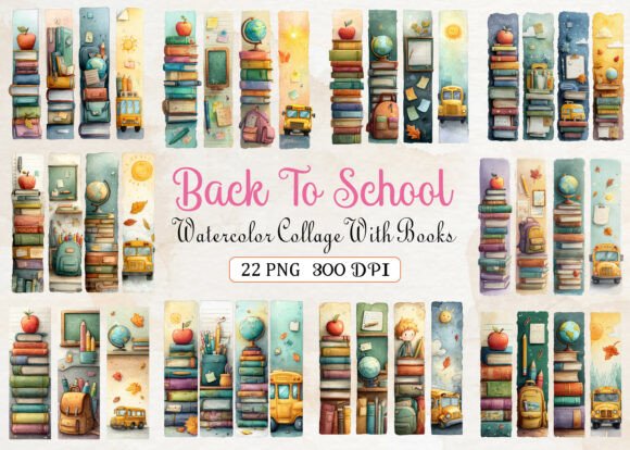 Back to School Watercolor Collage Book: A Creative Resource for Modern Professionals and Creators