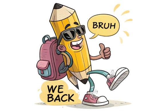 Bruh We Back to School PNG: A Versatile Design for Creative Projects