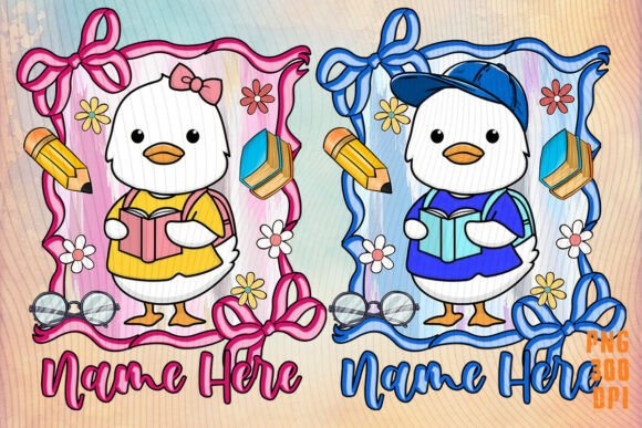 Goose Back to School Name Customize PNG: A Versatile Design for Personalized Creations