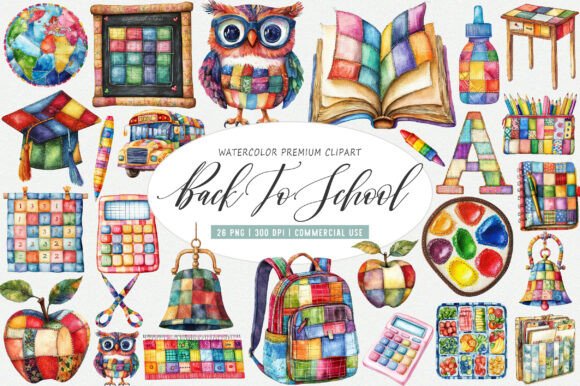 Patchwork Back to School PNG: A Versatile Digital Asset for Creative Projects