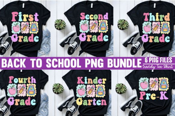 Preppy Doodles Back to School PNG Bundl