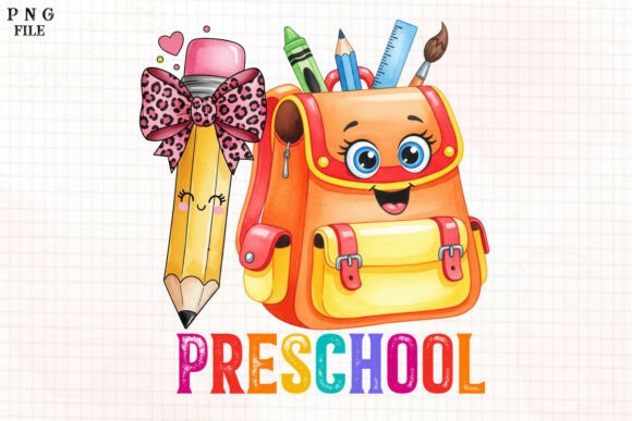 Preschool, Back to School Pencil PNG: A Versatile Design for Creative Projects