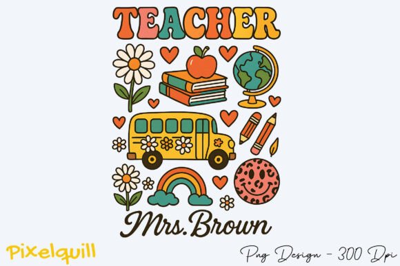 Teacher Mrs. Brown PNG: A Back to School Delight for Teachers and Students Alike